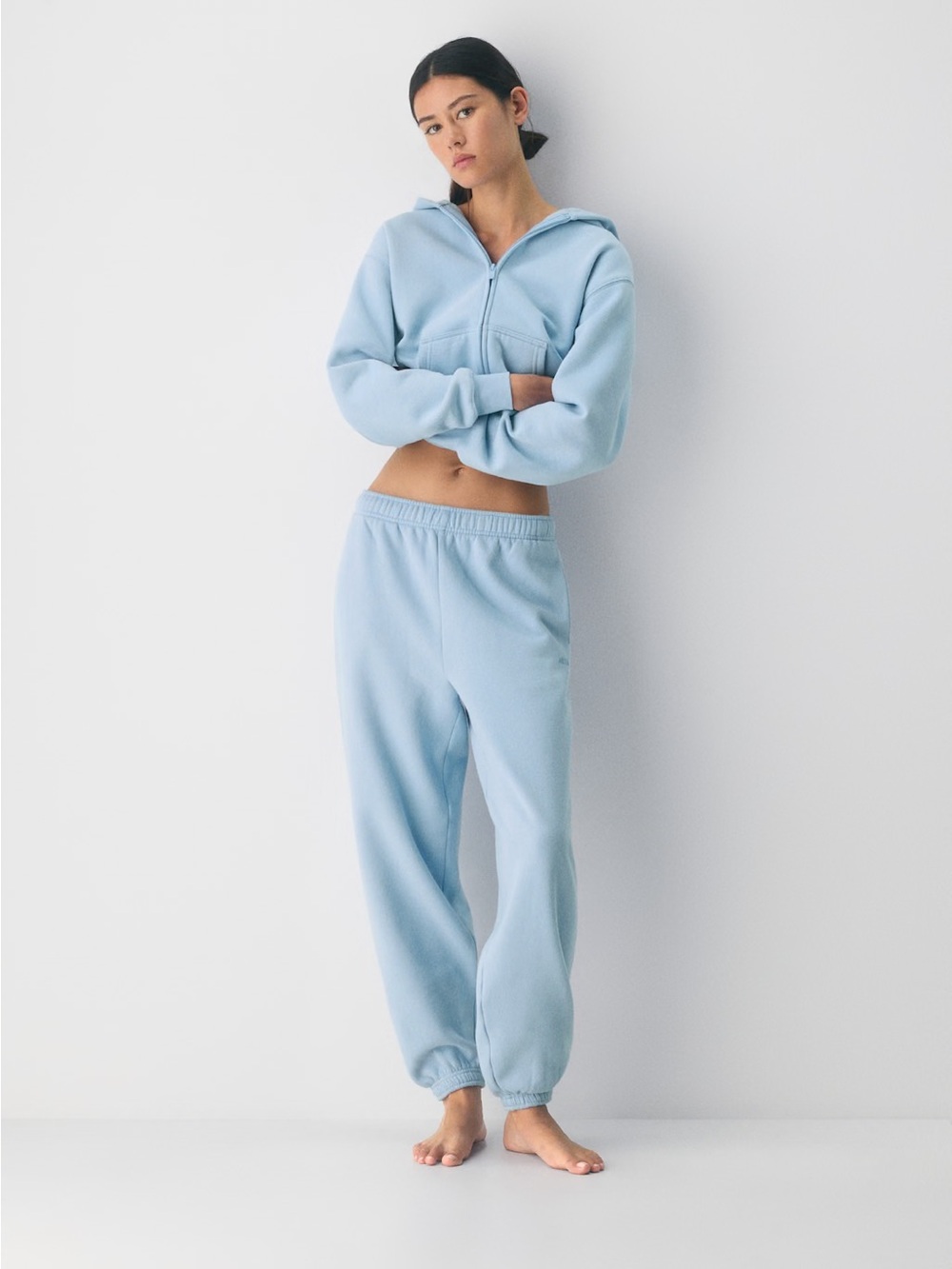 NWT - Aritzia Cozy Sweatfleece Mega Jogger - Ripple Blue - Small - Picture 2 of 10